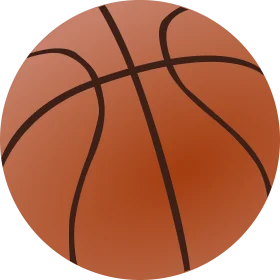 Classic Orange and Black Basketball Clipart Vector Illustration
