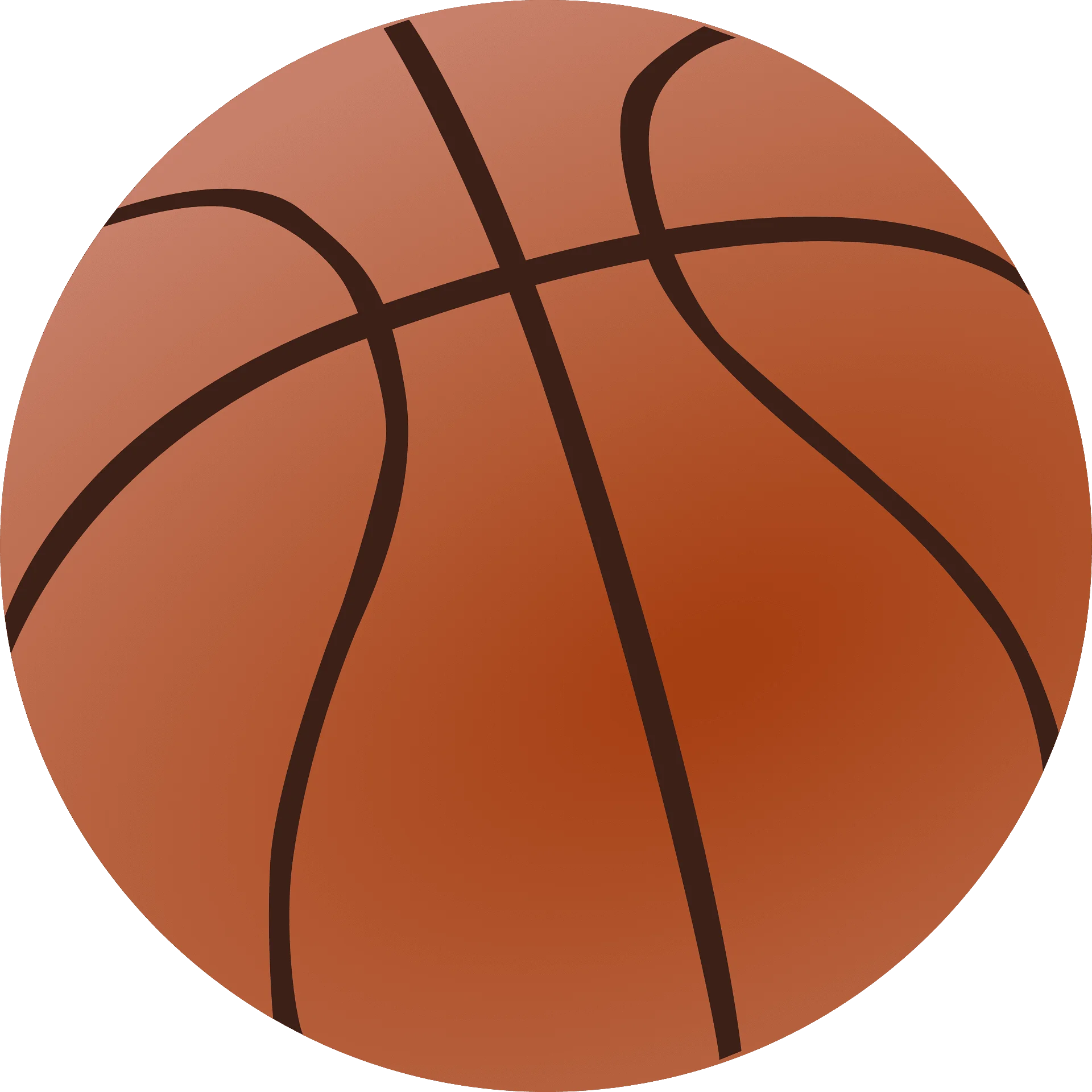 Classic Orange and Black Basketball Clipart Vector Illustration
