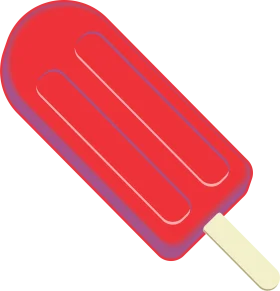 Classic Red Summer Treat Popsicle Clipart Vector Illustration Design