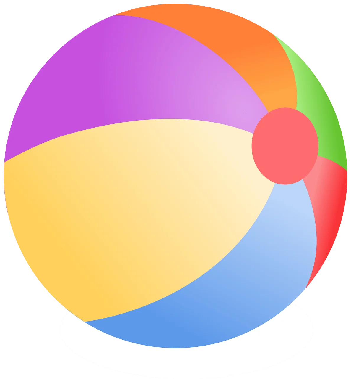 Colorful Beach Ball Clipart: A Playful Summer Accessory with Rainbow Segments