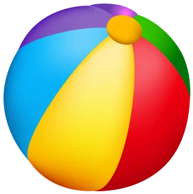 Colorful Beach Ball Clipart: A Playful Summer Accessory with Rainbow Segments
