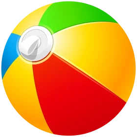 Colorful Classic Beach Ball Clipart Design with Playful Segments