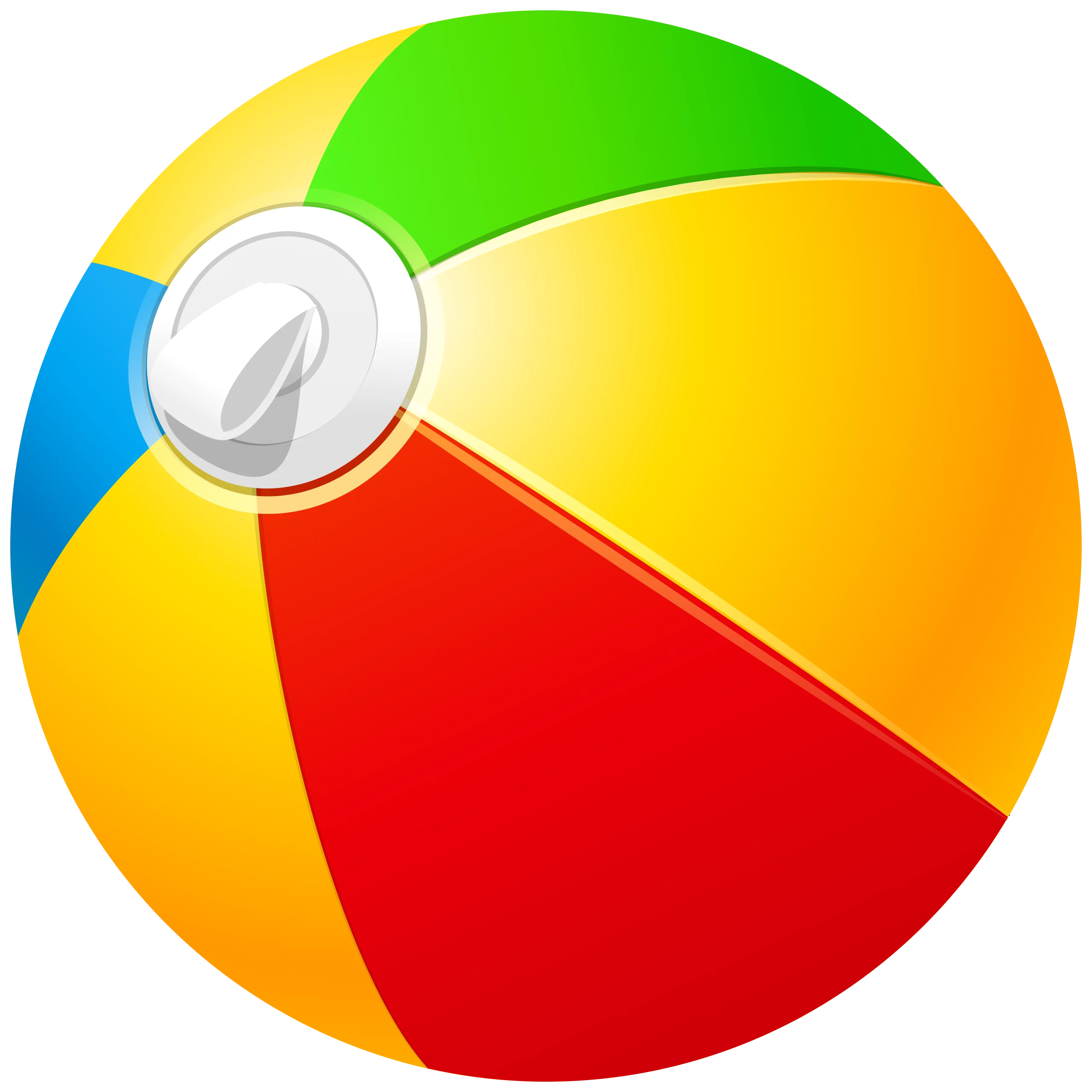 Colorful Classic Beach Ball Clipart Design with Playful Segments