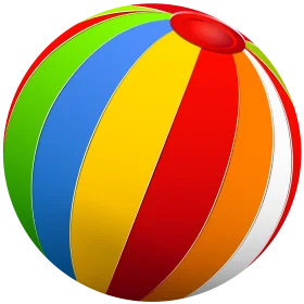 Colorful Classic Beach Ball Clipart: Festive Summer Inflatable Design