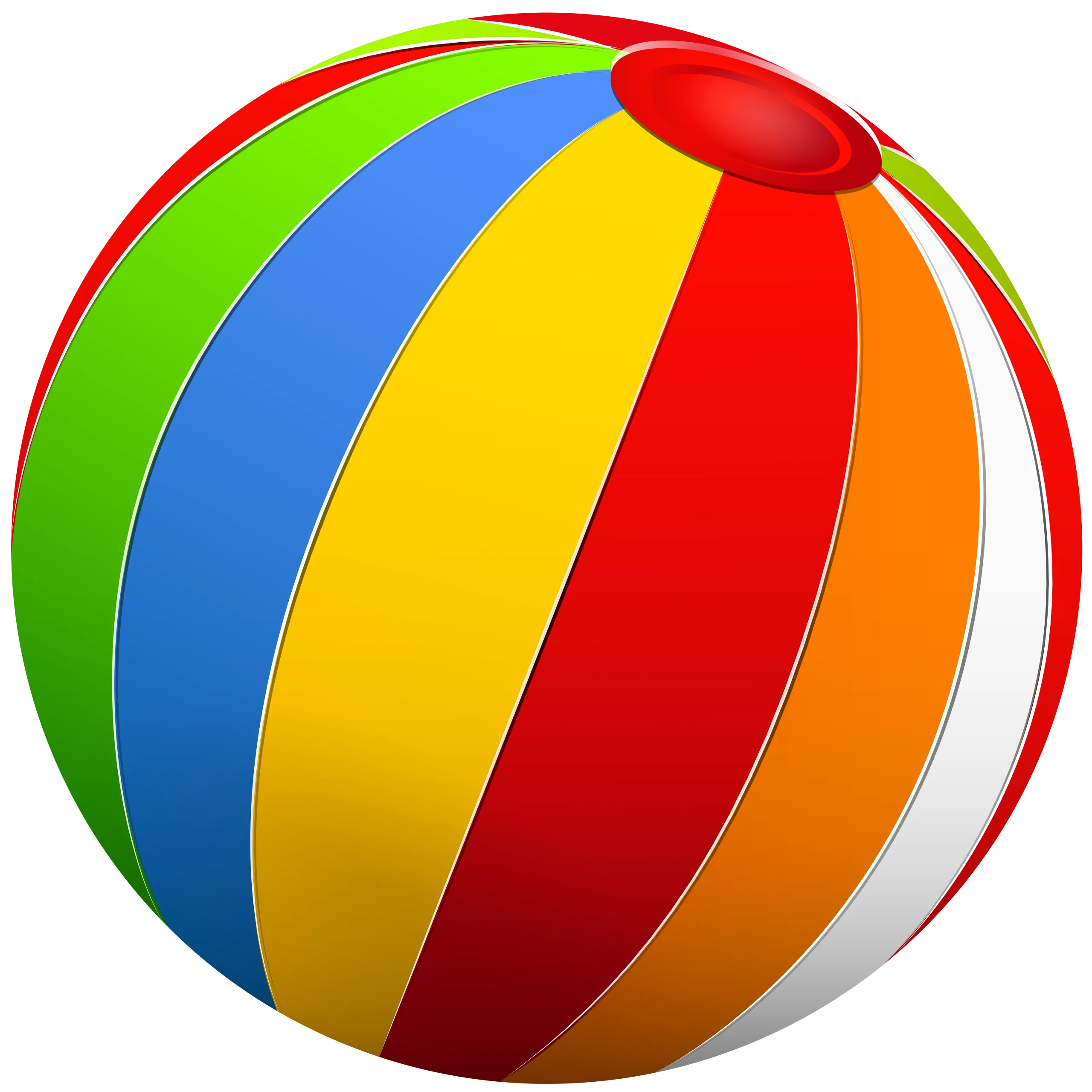 Colorful Classic Beach Ball Clipart: Festive Summer Inflatable Design