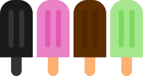 Colorful Frosty Summer Treats Popsicle Clipart Design Collection