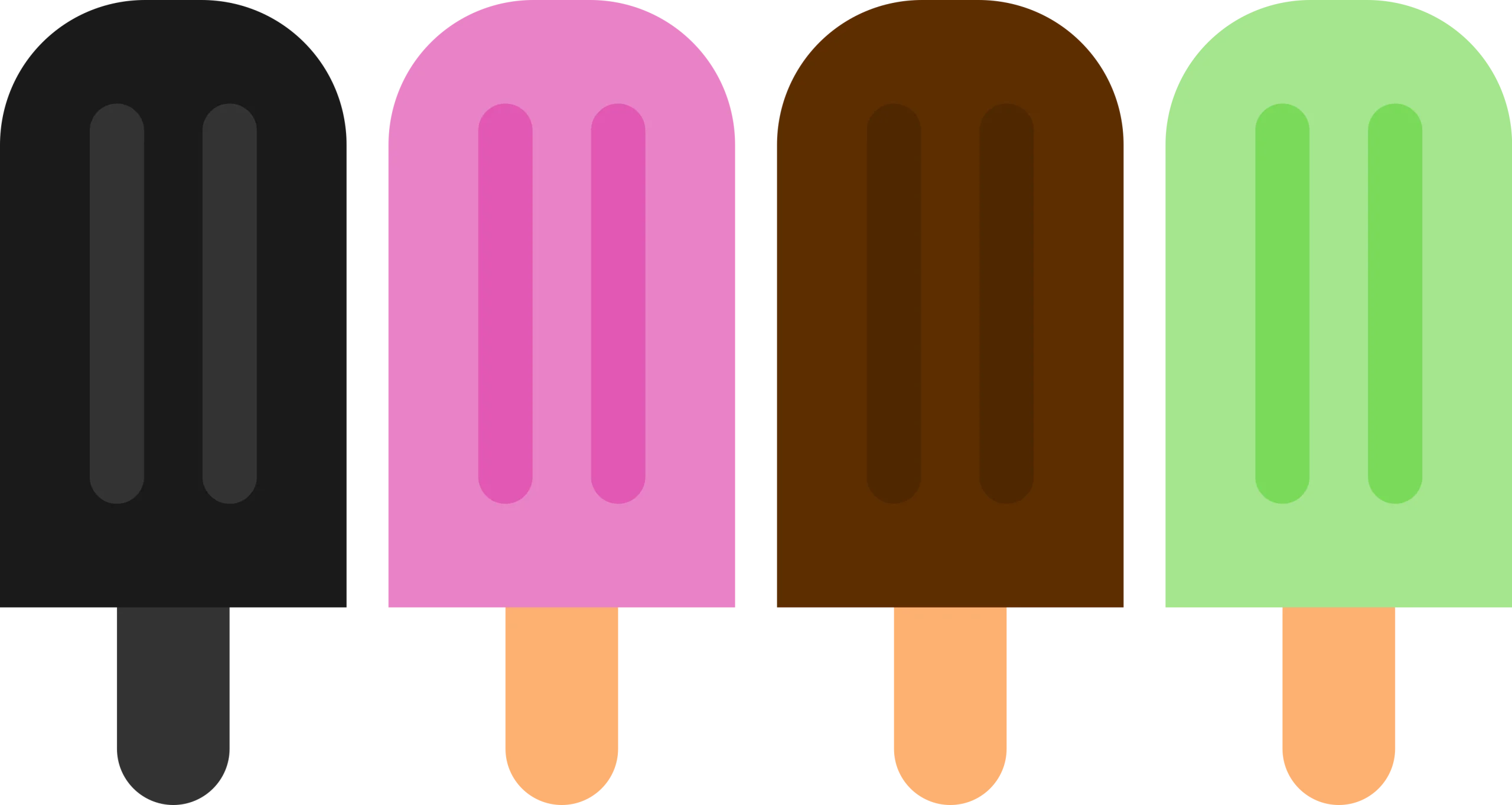 Colorful Frosty Summer Treats Popsicle Clipart Design Collection