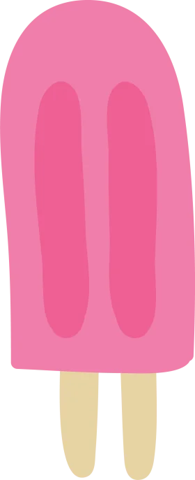 Delightful Pink Summer Treat Popsicle Clipart with Soft Pastel Texture