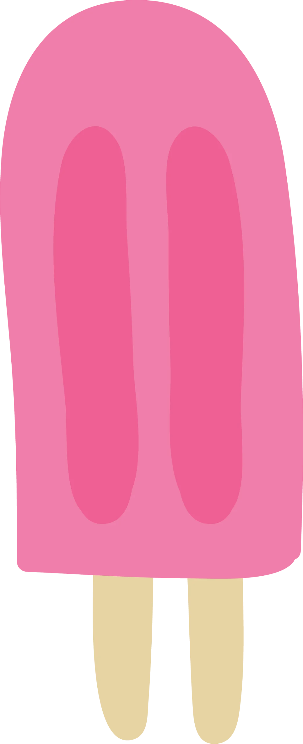 Delightful Pink Summer Treat Popsicle Clipart with Soft Pastel Texture