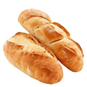 Freshly Baked Golden French Bread Loaves Clipart for Bakery Design