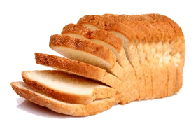 Freshly Sliced Golden-Brown Wheat Bread Clipart Illustration