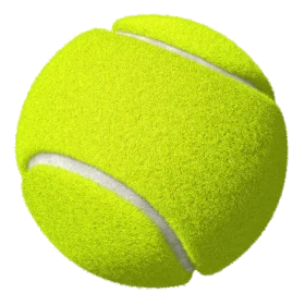 High-Resolution Bright Neon Green Tennis Ball Clipart Graphic Design Element