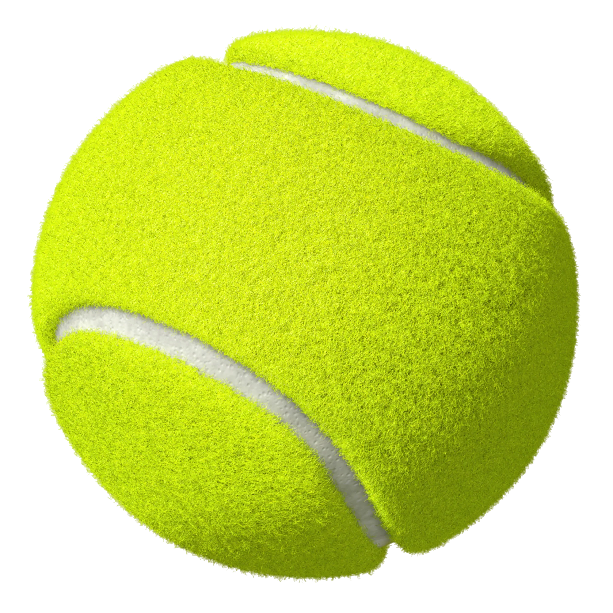 High-Resolution Bright Neon Green Tennis Ball Clipart Graphic Design Element