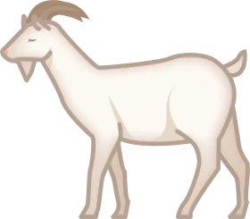 Minimalist Soft-Toned Realistic Standing Goat Clipart Illustration