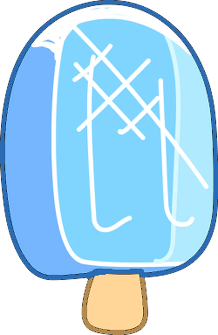 Pastel Blue Summer Popsicle Clipart Design with Soft Geometric Pattern