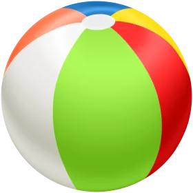 Playful Multicolored Beach Ball Clipart - Cheerful Summer Inflatable Design