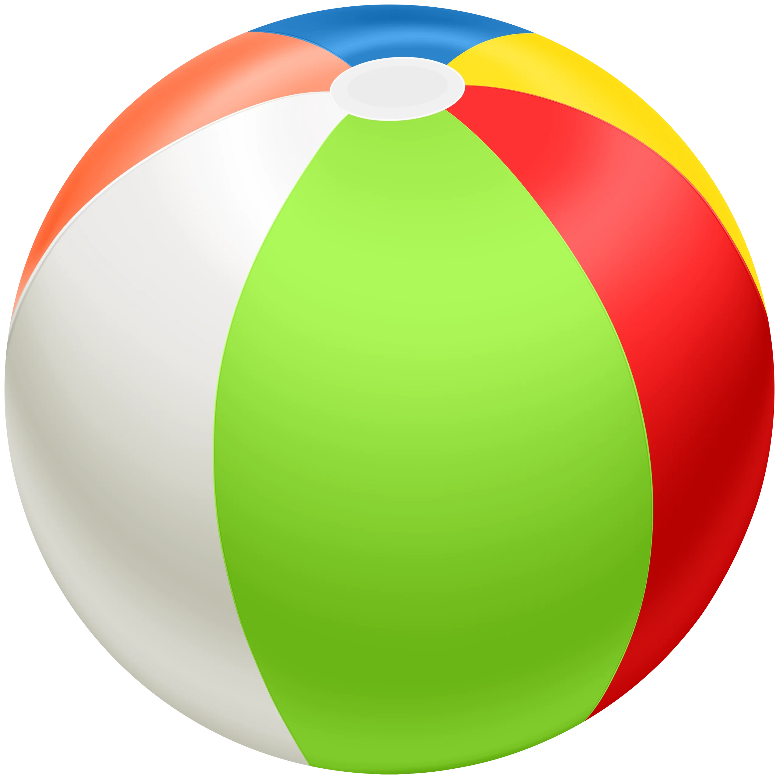 Playful Multicolored Beach Ball Clipart - Cheerful Summer Inflatable Design