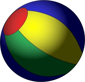 Playful Multicolored Beach Ball Clipart with Smooth Curved Panels