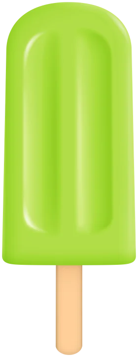 Refreshing Green Summer Delight Popsicle Clipart Illustration Design