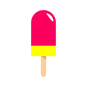 Refreshing Summer Delight: Pink and Yellow Popsicle Clipart Design