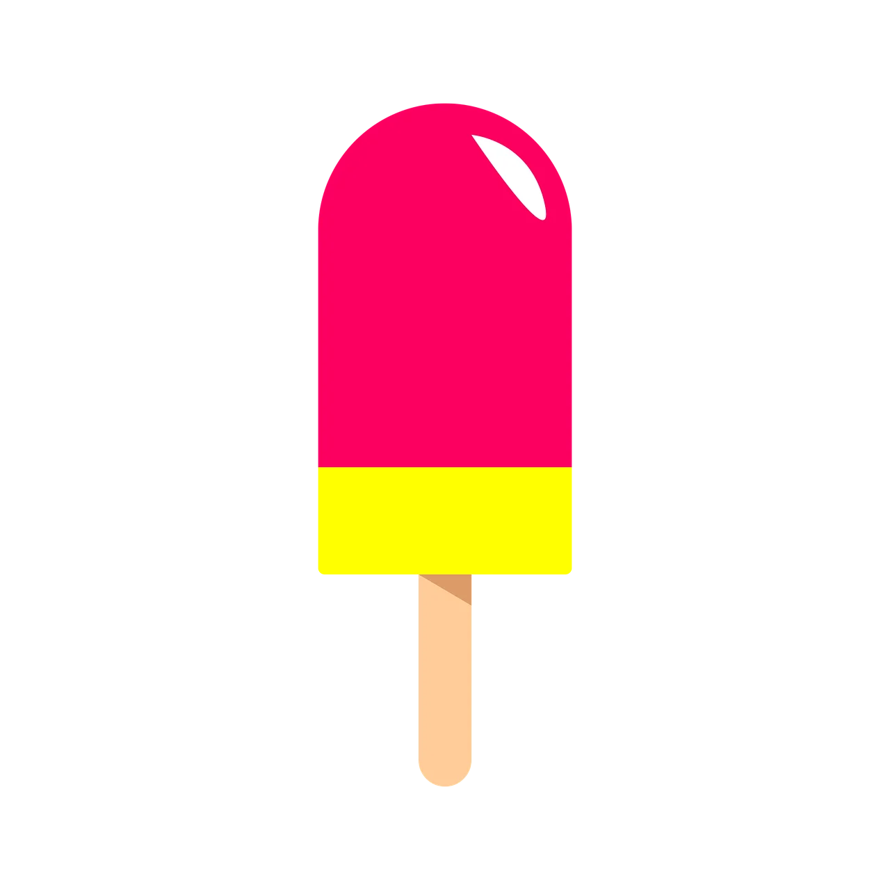 Refreshing Summer Delight: Pink and Yellow Popsicle Clipart Design