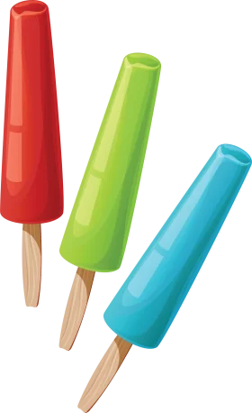 Refreshing Summer Delight Popsicle Clipart Illustration of Colorful Frozen Treats