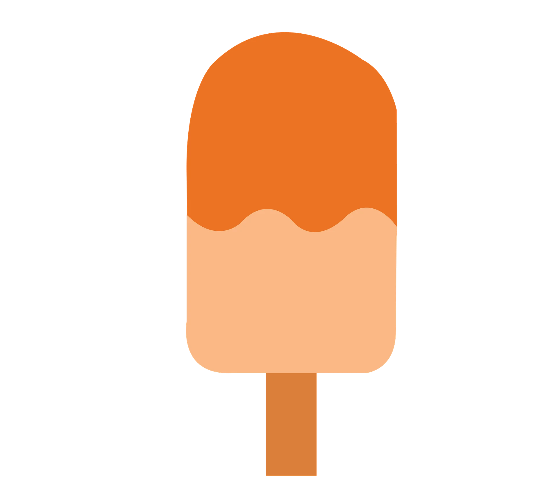 Refreshing Summer Orange Creamsicle Popsicle Clipart Design