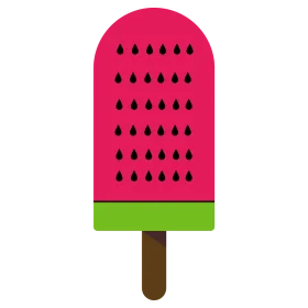 Refreshing Watermelon-Inspired Summer Popsicle Clipart Design with Bold Colors