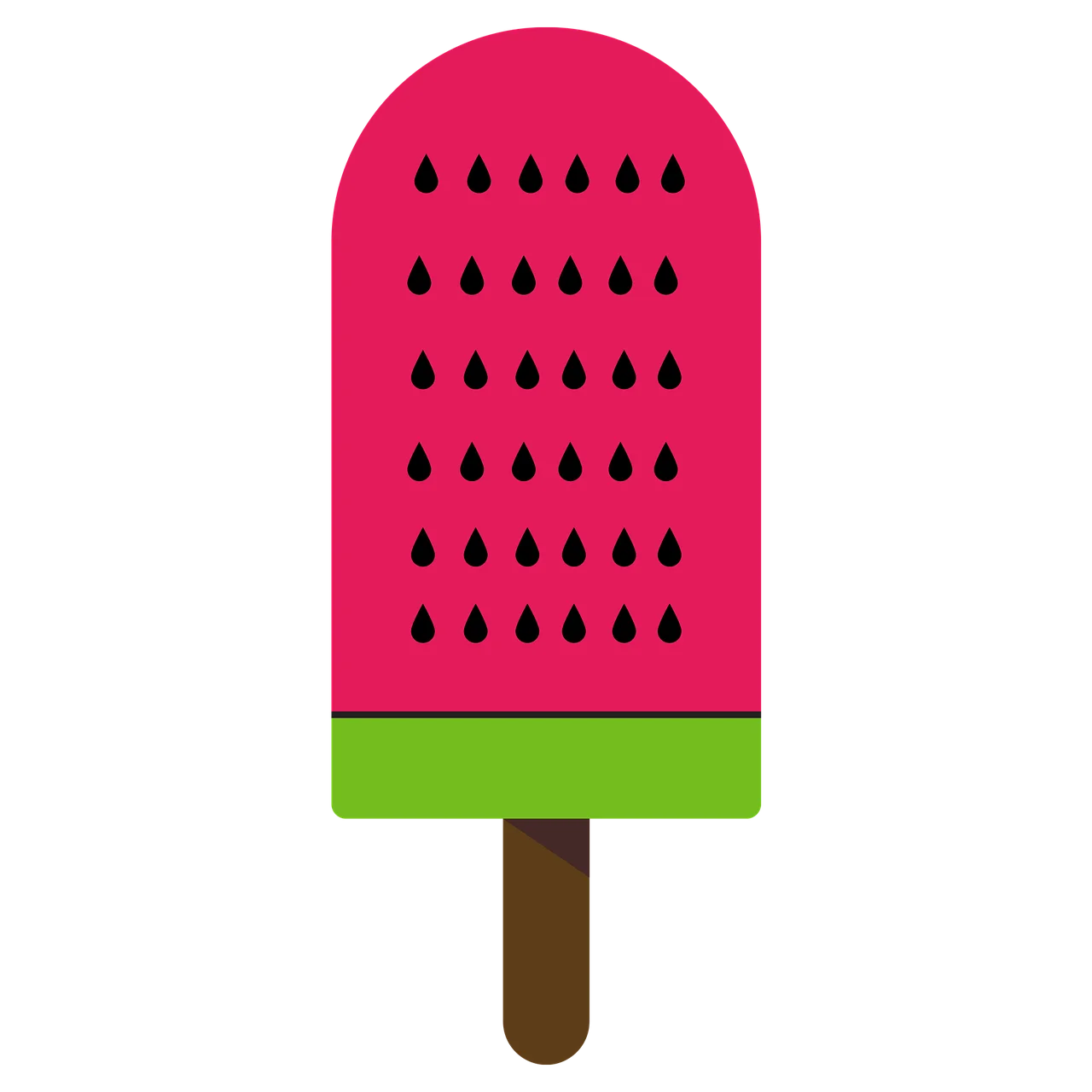 Refreshing Watermelon-Inspired Summer Popsicle Clipart Design with Bold Colors