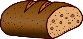 Rustic Artisan Bread Clipart with Textured Crust and Soft Interior