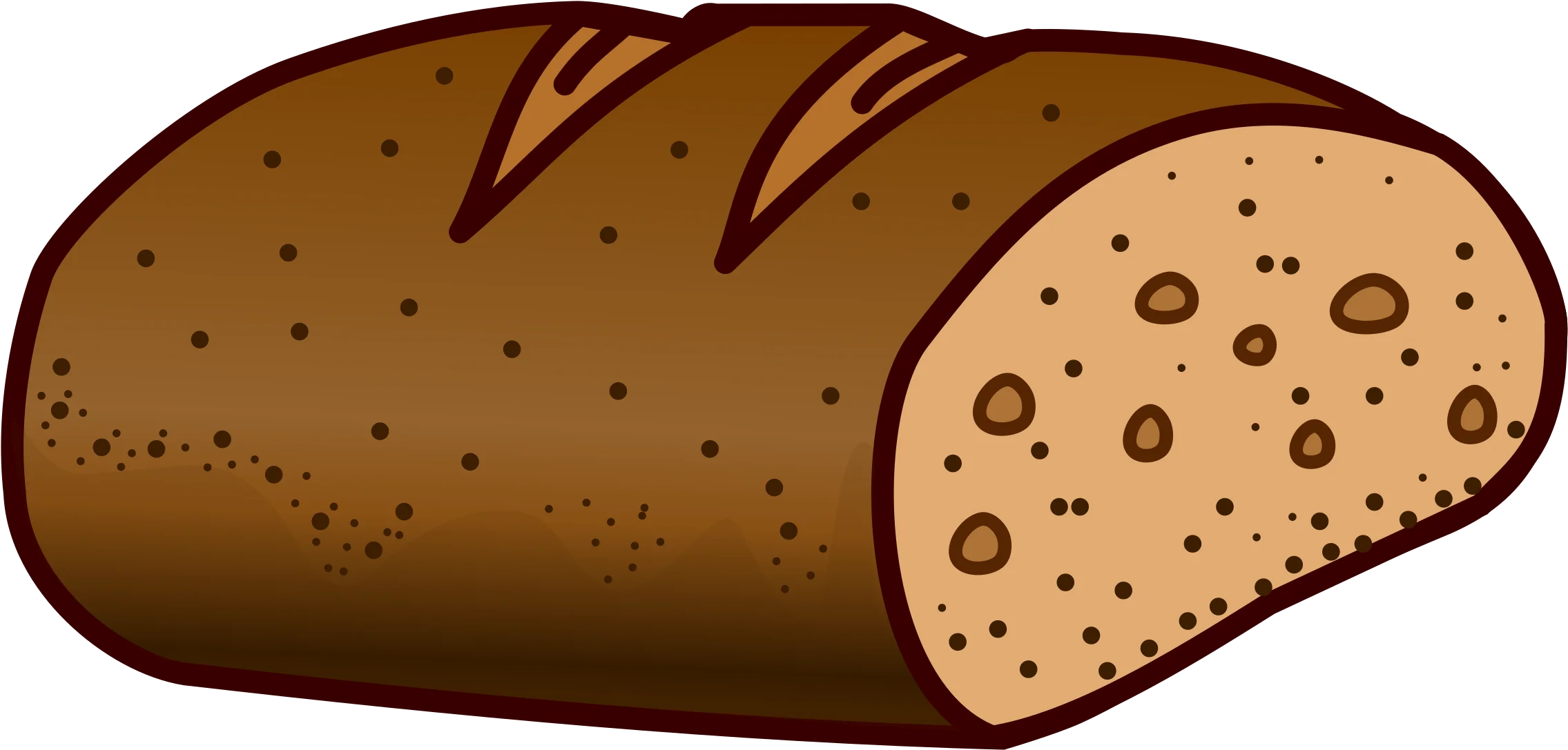Rustic Artisan Bread Clipart with Textured Crust and Soft Interior