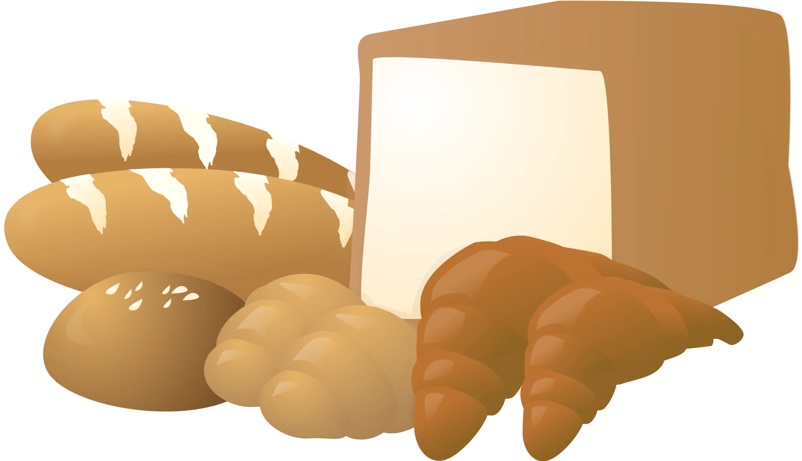 Rustic Bread Selection Clipart Showcasing Artisanal Bakery Varieties