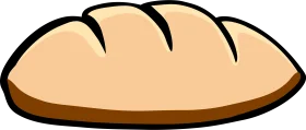 Simple Rustic Bread Loaf Clipart Illustration in Warm Beige Tones
