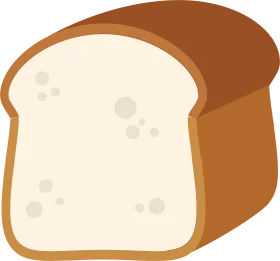 Soft and Fluffy White Bread Loaf Clipart Illustration with Warm Golden Crust