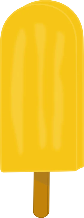 Sunny Yellow Summer Delight Popsicle Clipart Illustration for Cool Treats