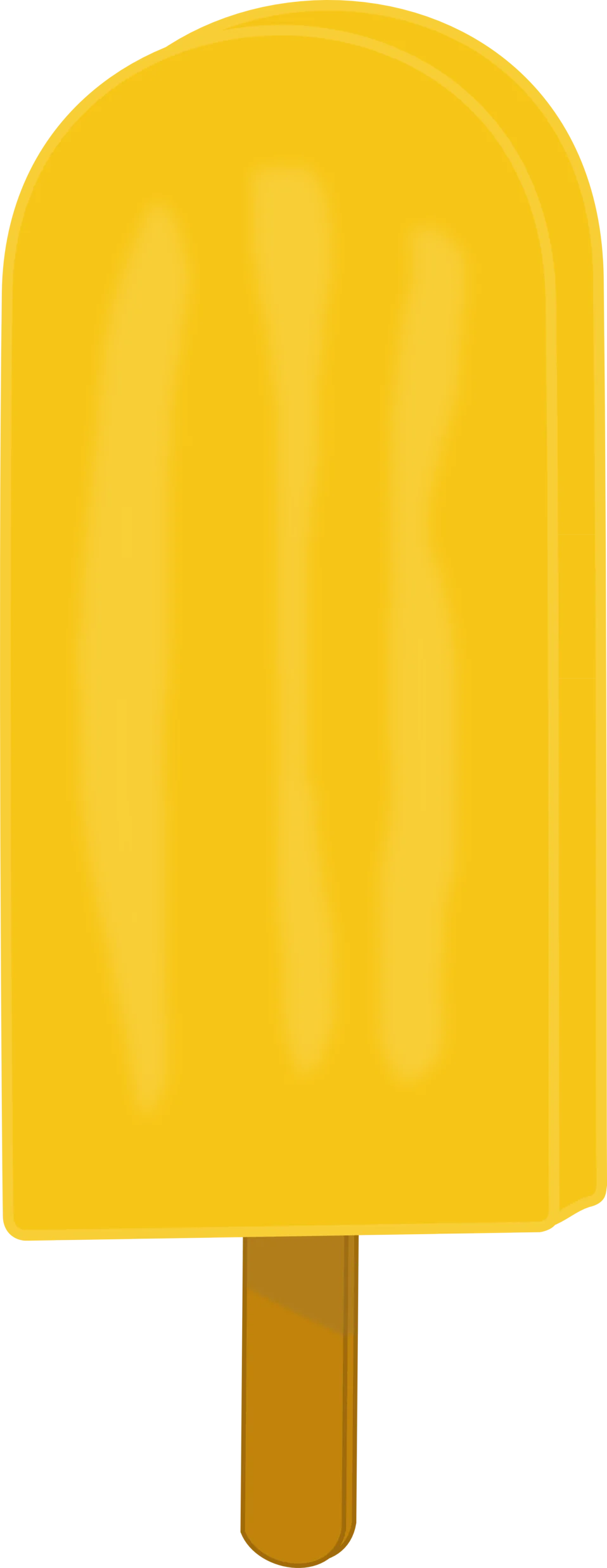 Sunny Yellow Summer Delight Popsicle Clipart Illustration for Cool Treats