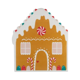 Whimsical Christmas Gingerbread House Festive Clipart Design with Sweet Details