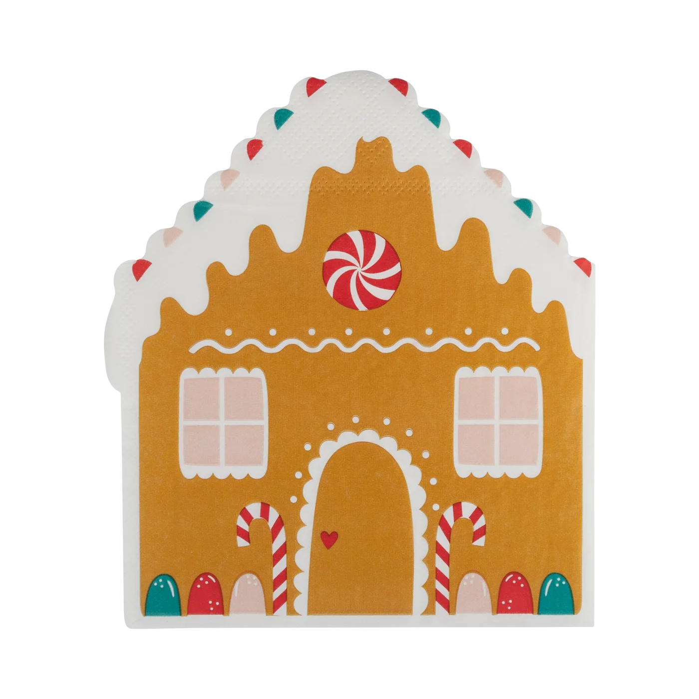 Whimsical Christmas Gingerbread House Festive Clipart Design with Sweet Details