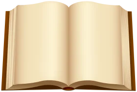 Antique Open Book Clipart Illustration with Weathered Aged Paper Texture