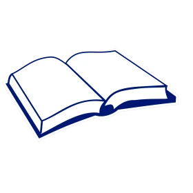 Elegant Blue Outline of an Open Book Clipart Illustration for Literature Lovers