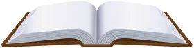 Elegant Open Book Clipart Illustration Showcasing Blank White Pages