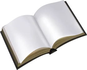 Elegant Open Book Clipart Illustration with Blank Pages and Soft Shading