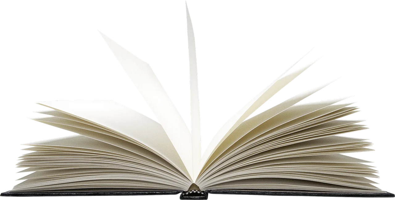 Elegant Open Book Clipart Showcasing Pristine Pages and Delicate Spread