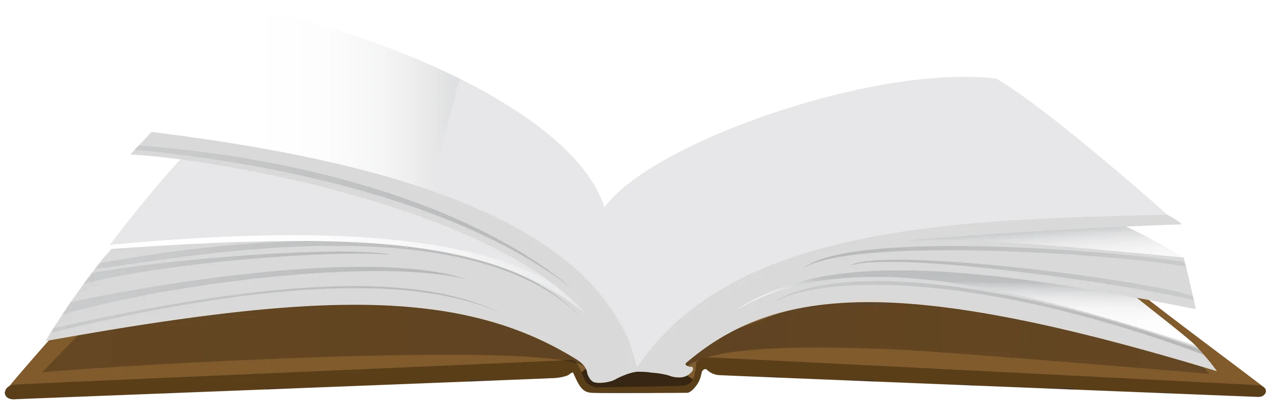 Elegant Open Book Clipart with Soft Pages and Aged Paper Texture