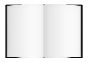 Minimalist Open Book Clipart Design - Simple Blank Page Illustration Template