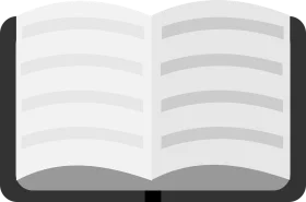 Minimalist Open Book Clipart Design with Soft Page Texture and Grayscale Palette