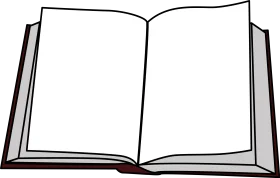 Simple Open Book Clipart Illustration - Minimalist Reading and Learning Symbol