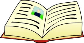 Softly Illustrated Open Book Clipart with Colorful Page Markers
