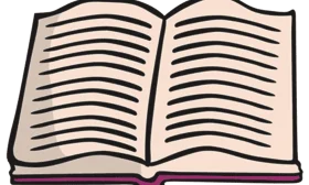 Softly Sketched Open Book Clipart Illustration with Gentle Page Lines
