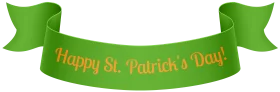 Elegant Green St. Patrick's Day Celebration Banner Clipart Design with Golden Text